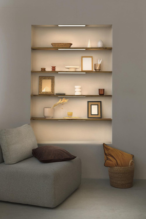 Podskříňové svítidlo Ledvance LED Nábytkové lamelové svítidlo s čidlem pohybu bez rámečku 5W 220lm CCT Stmívatelné bílé 30x10cm Podskříňové svítidlo Ledvance