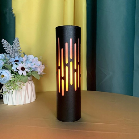 LED 3,6W 1800K teplá bílá efekt ohně USB stolní lampa vypínač černá Igni Masterled