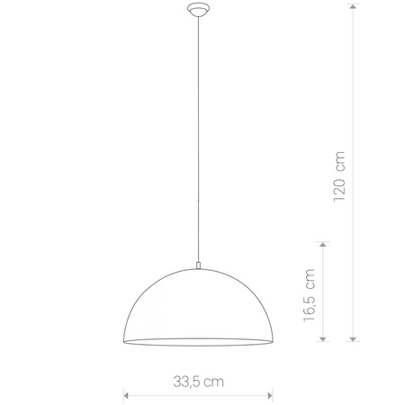 HEMISFÉRA 4840 Nowodvorski stropní lampa černá a zlatá E27 závěsná ocel ? 34 cm minimalistická