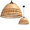 Bambusová dekorativní závěsná lampa E27 Boho Bayos Kobi