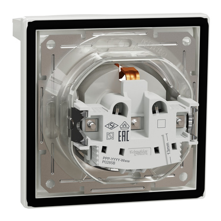 Jednoduchá zásuvka s rámečkem IP44 Jednoduchá zásuvka s klapkou SCHNEIDER ASFORA