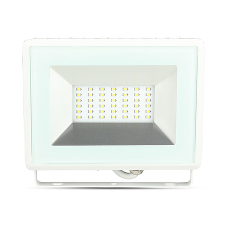 Reflektor LED 30W 2550lm 3000K IP65 Bílá SMD VT-4031W V-TAC