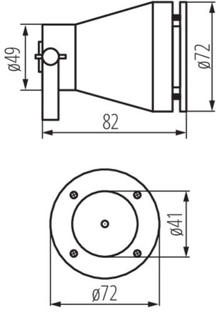 Halogenové zahradní svítidlo GU5.3 300lm 3000K Warm 120° IP68 Ground Green AKVEN KANLUX