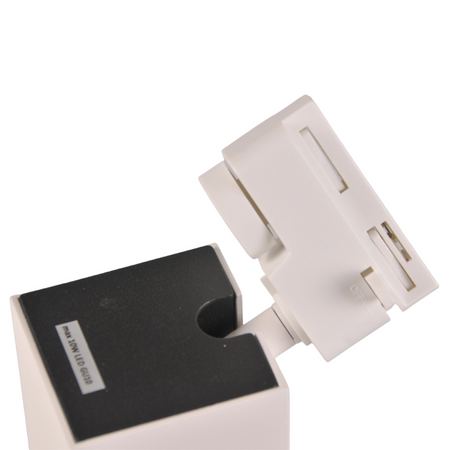 GU10 Bílý+černý reflektor pro montáž na kolejnice Čtvercový POLUX