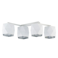SIRO WHITE Lustr bílo-stříbrný moderní geometrický 4xE27 3249 TK Lighting stropní svítidlo