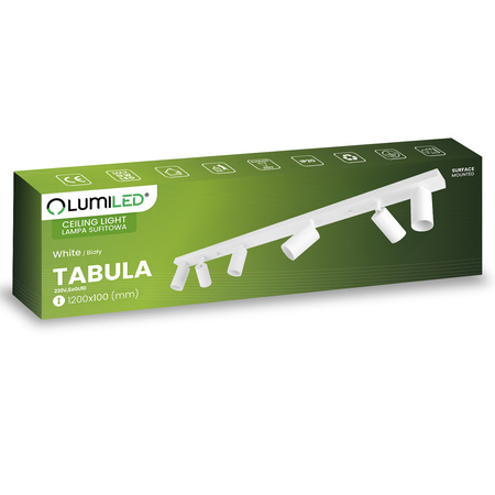 Stropní svítidlo SPOT TUBA Reflektor Halogenové svítidlo 6x GU10 TABULA LUMILED