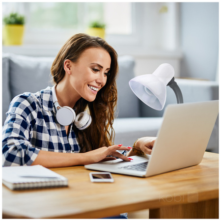 Stolní lampa Stolní svítidlo Nastavitelná E27 Bílá Smiley Kobi