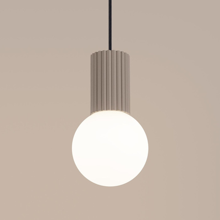 Závěsné svítidlo Závěsná lampa G9 kulatá béžová Moderní matná lampa Halo Sollux