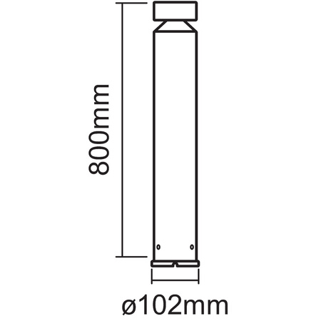 Venkovní zahradní lampa POST 6W 360lm 3000K 80cm válec Endura Style LEDVANCE