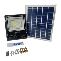 Floodlight LED lampa 100W 6500K IP65 solární panel + dálkové ovládání