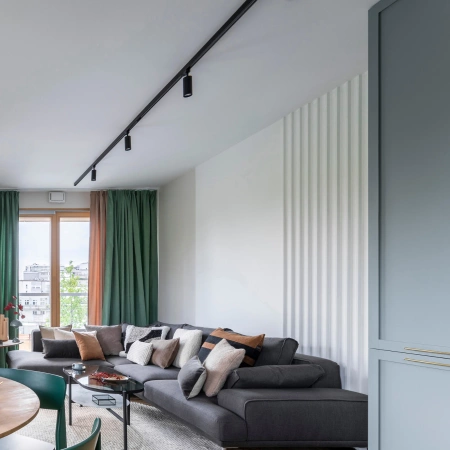 Sada přípojnic 1-fázová lišta + 3x reflektor GU10 černý MARIBEL Sanico Goldlux