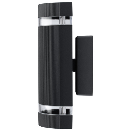 Fasádní nástěnné svítidlo dvojité HANA Round LED 2x GU10 Hliník černá IP54