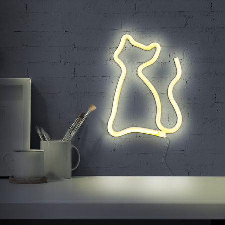 Dekorativní LED lampa na baterie 3W White Neon Sanico Goldlux