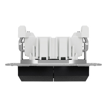 Dvojitý spínač bez rámečku NO kontakt Antracit Asfora Schneider