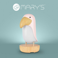 Dětské LED noční světlo 2,7W 3000K Warm + Multicolour RGB USB dobíjecí 1200mAh růžové s Bluetooth reproduktorem TUKAN MARY'S