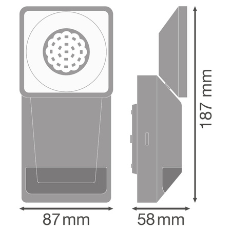 LED reflektor 8W 750lm 4000K IP55 šedý se senzorem pohybu a soumraku LEDVANCE Pro Spot Endura