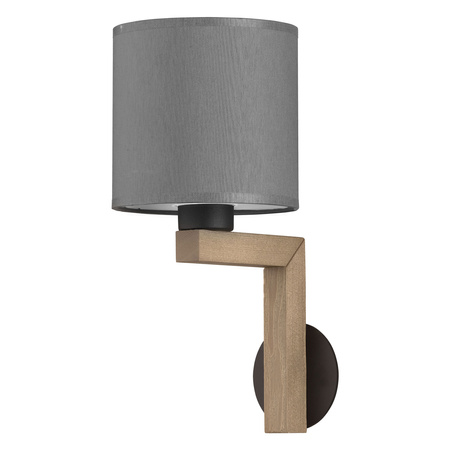 Nástěnné svítidlo TROY GRAY stínidlo Graphite Wooden Scandinavian E27 3372 TK Lighting