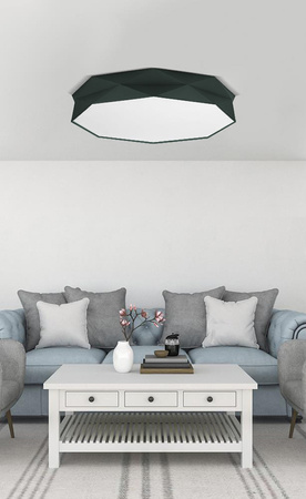 Stropní svítidlo Plafondové svítidlo KANTOOR Kulaté zeleno-bílé 86cm 15W 6xE27 1081 TK Lighting