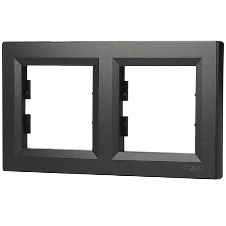 2-násobný horizontální rám pro zásuvku Double Asphora. antracit