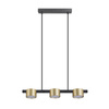 Stropní závěsné svítidlo 3x GX53 Black Gold MIRELLA Sanico Goldlux