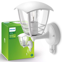 Zahradní lampa LED nástěnná lampa CREEK myGarden E27 IP44 Lucerna pro Up s pohybovým senzorem bílá PHILIPS