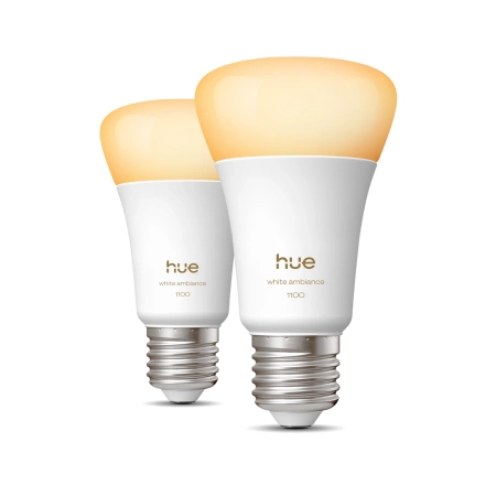 2x LED žárovka E27 A60 8,1W = 75W 1100lm 1800-20000K CCT SMART Smart Bluetooth ZigBee White Ambiance Philips HUE