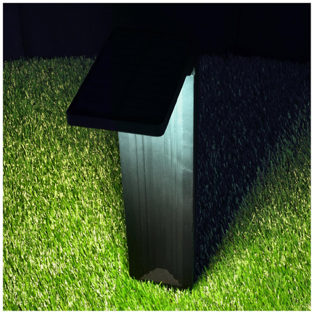 Solární zahradní tyč Venkovní stojící LED 6500K Studená IP44 Černý hrot Kobi