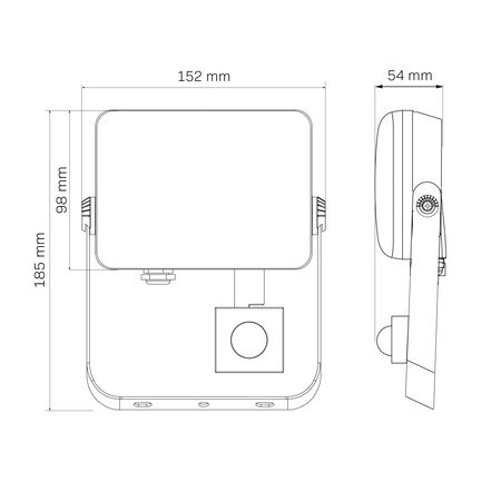 LED reflektor 30W 2700lm 4000K neutrální 120° černý IP65 mléčný Sanico Goldlux