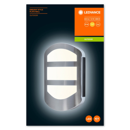 Nástěnné svítidlo fasádní nástěnné svítidlo 12W 650lm 3000K Endura STYLE PLATE WALL LEDVANCE