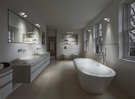 Nástěnné stropní svítidlo LED do koupelny 20W 700lm CCT 45cm IP44 Stmívatelné stříbrné SMART+ WiFi Sun@Home Ledvance