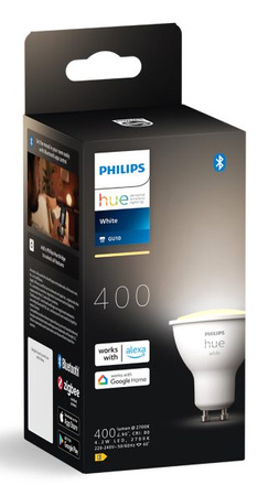 LED žárovka GU10 s reflektorem 4,2W = 50W 400lm 2700K teplá bílá SMART Smart Bluetooth ZigBee White Philips HUE