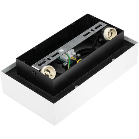 Svítidlo HALOGEN pro povrchovou montáž Pohyblivé 2x GU10 Obdélníkové bílé 85mm NEMO