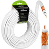Anténní koaxiální kabel měděný gelový CU pozemní 4K Full HD bílý 15M VAYOX