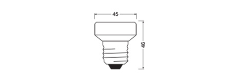 LED reflektorová žárovka E27 4,5W = 29W 320lm 2700K teplá bílá 100° Dimmable FLAT LAMP Osram