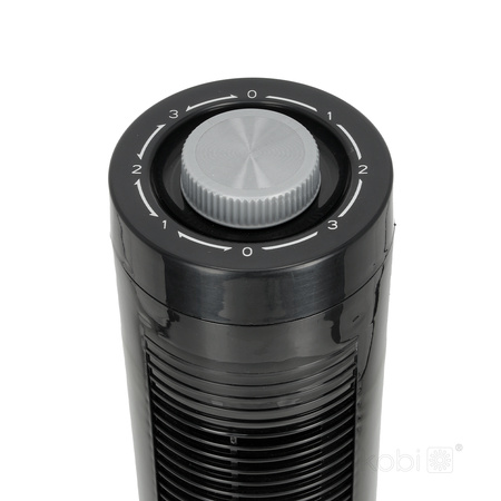 Sloupový ventilátor Trubkový cirkulátor vzduchu Stojanový ventilátor černý 45W Venlo 2 Windstar Kobi