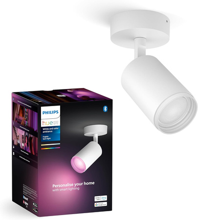 Bílá a barevná ambientní lampa Philips HUE Fugato 1x4,2W Bluetooth Zigbee
