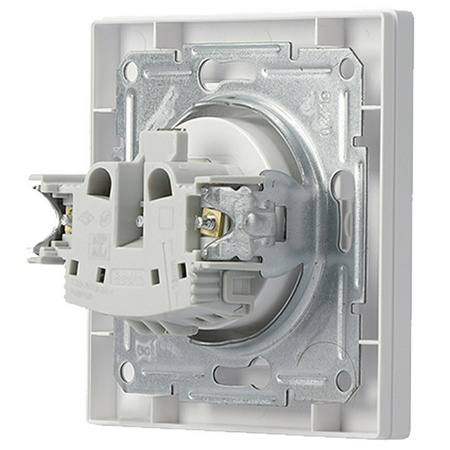 Jednozásuvka 2P+PE se žaluziemi a rámem SCHNEIDER ASFORA