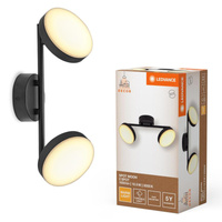 LED stropní nástěnné svítidlo pro povrchovou montáž 10,5 W 560lm CCT Dekorativní černý bodový měsíc Ledvance