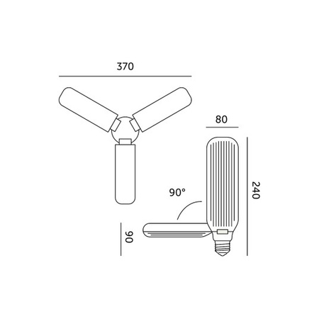 LED žárovka pro rostliny 24W E27 1200K White KOBI PLANTS