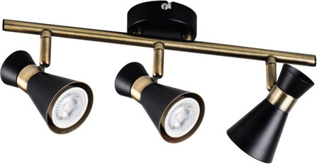 MILENO Svítidlo stropní lampy 3x GU10 Black Gold 53cm Kanlux