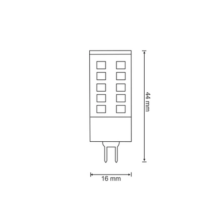 LED žárovka s paticí G4 3W 260lm 3000K teplá 12V 360° Sanico Goldlux