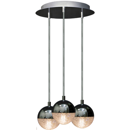 Závěsné stropní svítidlo. Amarillo. 3xG9. lesklá stříbrná. GLAMOUR