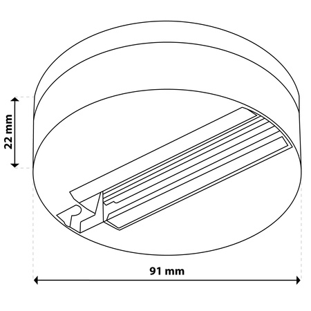 Adaptérová základna pro montáž jednofázových reflektorů černá LUMILED