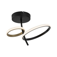 Stropní svítidlo LED pro povrchovou montáž 24W 4000K Black Modern Emilion Rabalux