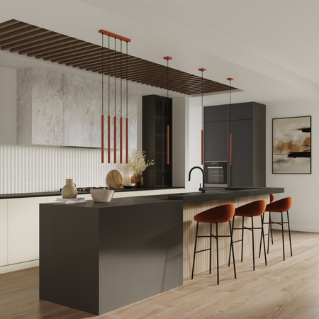 Stropní závěsné svítidlo Tuba Spot 3x G9 Ochre Red Pastelo Ocean Green SL.1526 Sollux