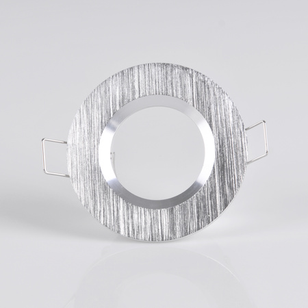 Kulaté stříbrné broušené vestavné svítidlo BORAS Očko MR16 IP44 GOLDLUX (Polux)