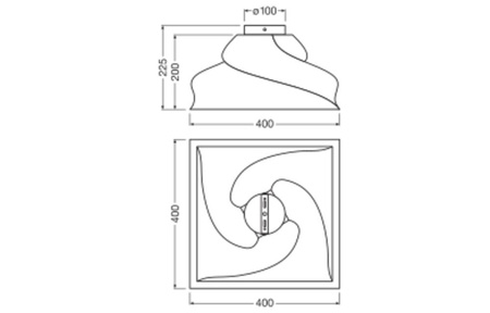 Dekor E27 karton hnědý Dekor Ledvance stropní svítidlo