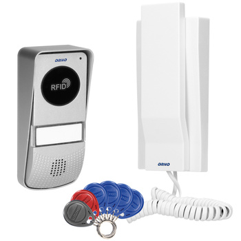 Intercom Bell Set Single Family Intercom Uniphone Mizar RFID kroužky na klíče