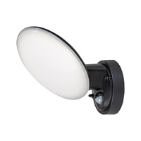 Zahradní lampa LED nástěnná lampa VARNA 12W 4000K IP54 kulatá s pohybovým senzorem černá a bílá RABALUX