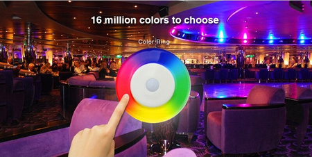 RGB LED RGB+W rádiový dálkový ovladač 4 ZÓNY Wi-Fi TOUCH Mi-Light - FUT096